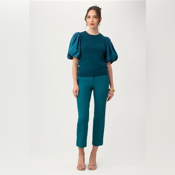 Trina Turk 100% Wool Rhea Pullover in Bethesda Blue Size‎ XXL - Picture 4 of 11